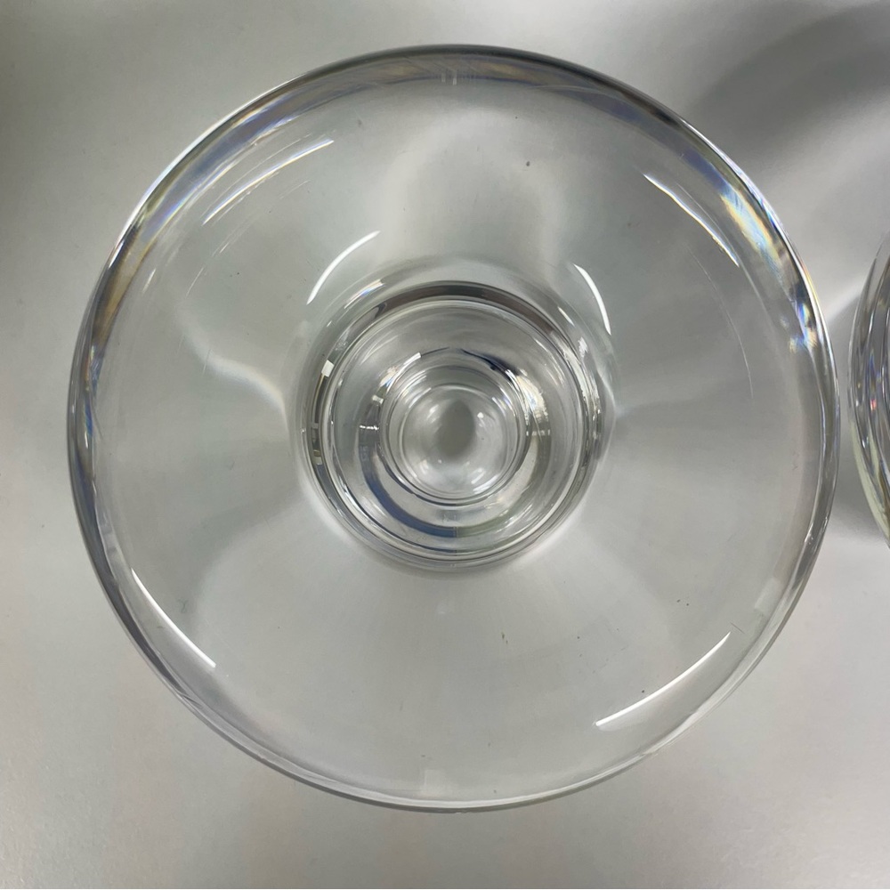 SOLD 2 Dansk Jens Quistgaard Mushroom Votive Candle Holders Lead Crystal Glass - Picture 6 of 13